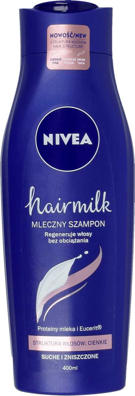 rossmann nivea szampon hair milk 400