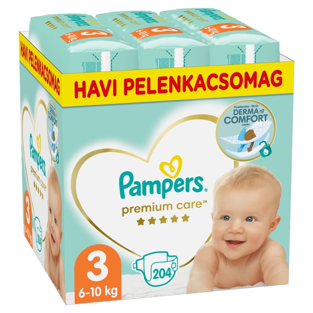 pampers premium care 3 edge 204 szt