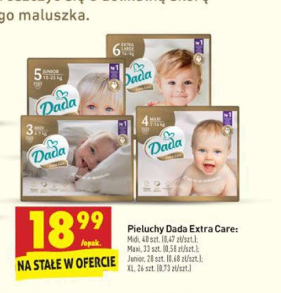 pieluchy extra dada care bieronka