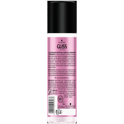 gliss kur liquid silk ekspresowa odżywka regenerująca do włosów