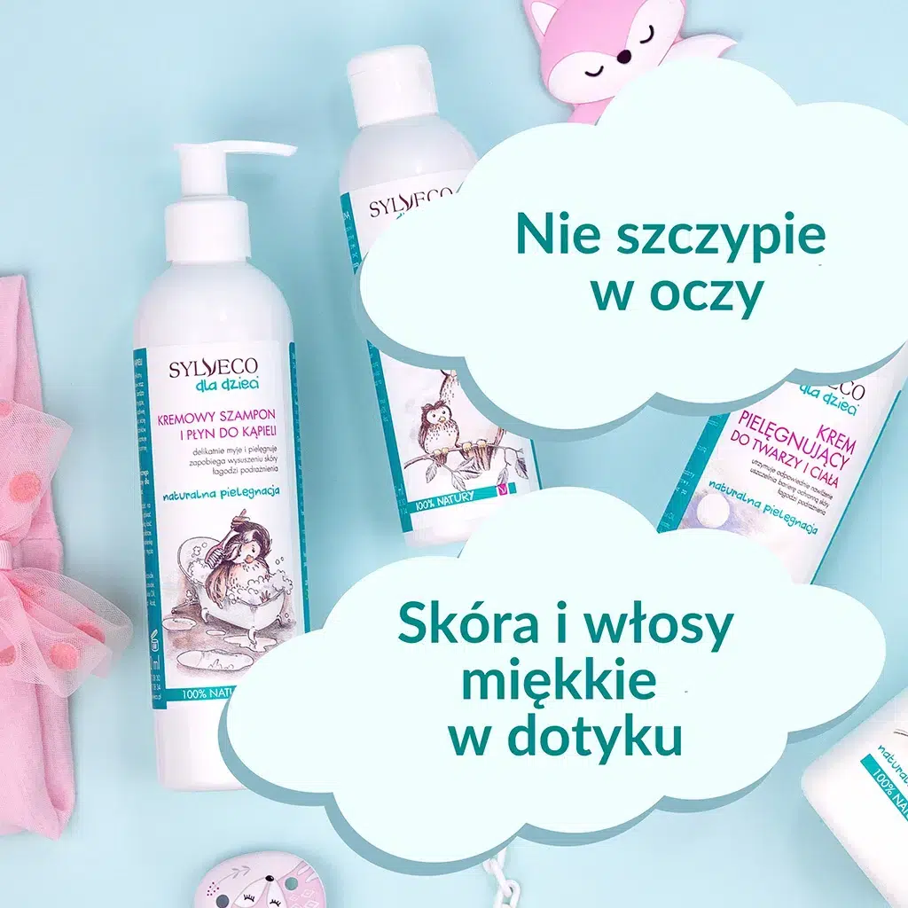 sylveco dla dzieci kremowy szampon i płyn do kapieli sroka