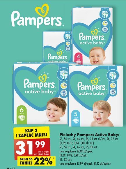 promocja pieluchy pampers 5