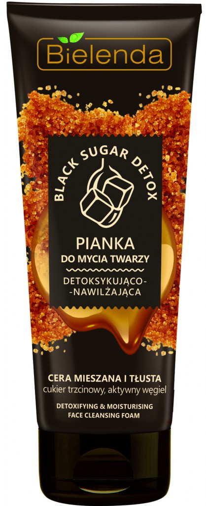 bielenda black sugar detox pianka do mycia twarzy detoksykując