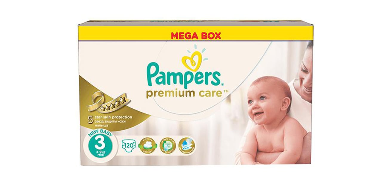 pampers pieluchy premium care 3 midi 120 szt