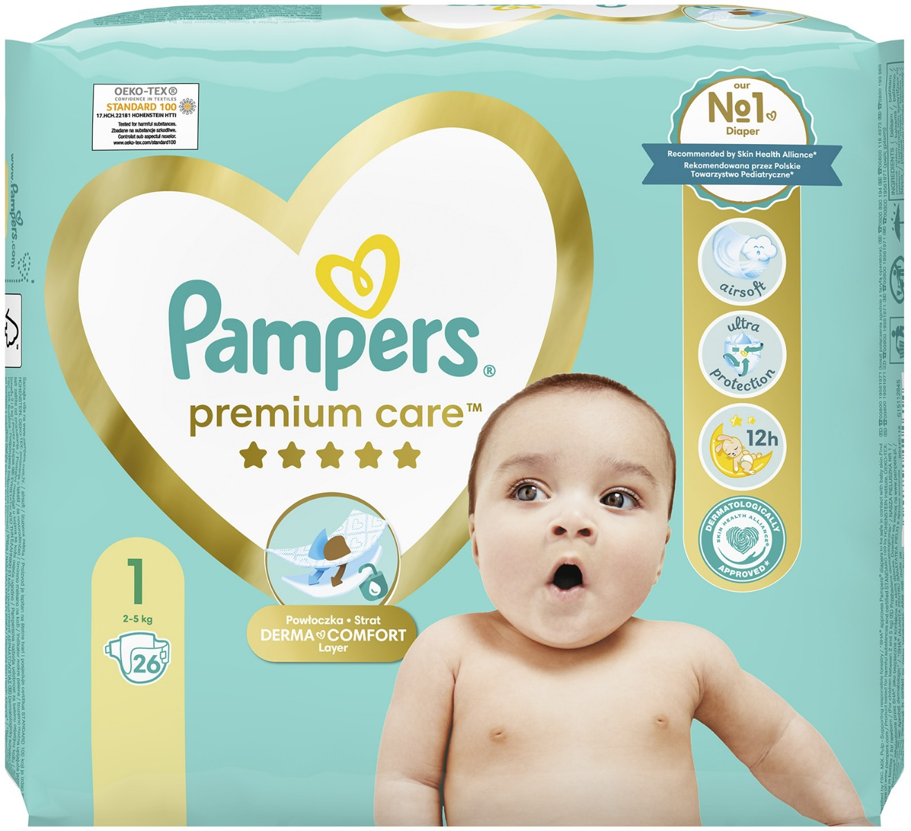 pampers premium care pieluchy 1 new baby 2-5 kg