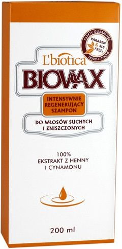 biovax szampon intensywnie regenerujący do włosów suchych zniszczonych 200 ml