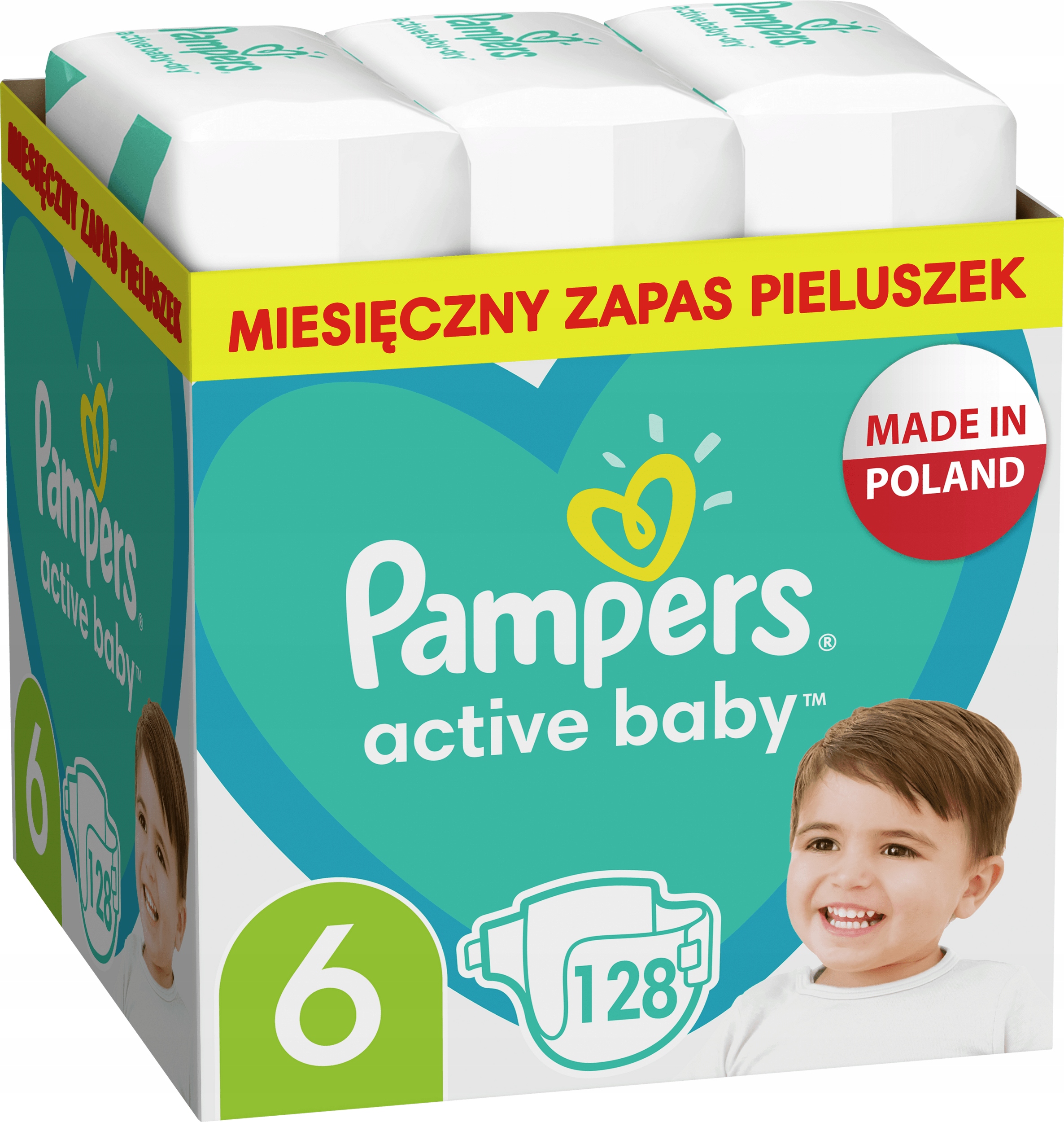 allegro pampers active baby 132 szt