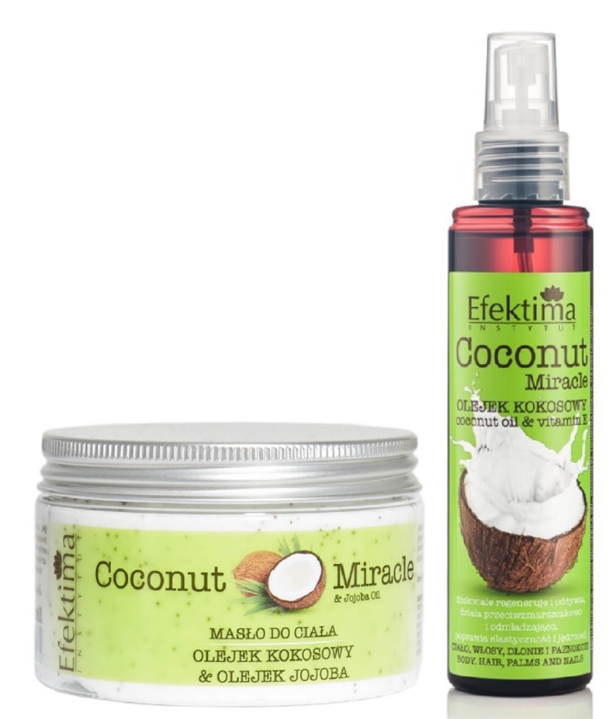 efectima olejek kokosowy do ciała włosów dłoni i paznokci