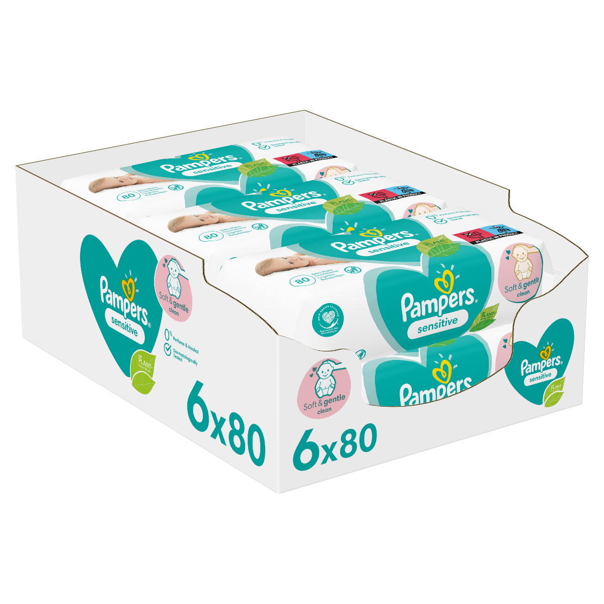 chusteczki pampers 6x80