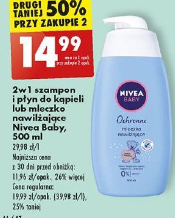 nivea baby szampon i płyn do kąpieli 2w1 biedronka