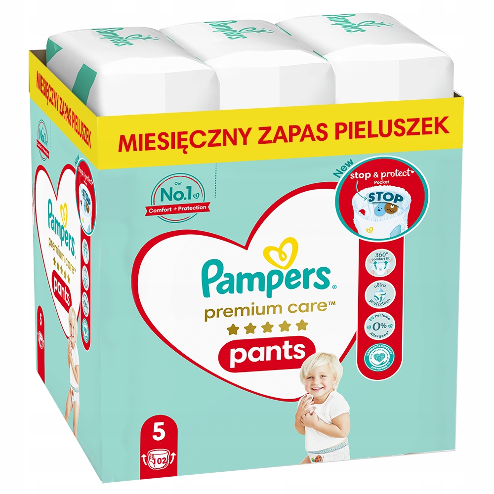 pieluchomajtki pampers premium care 5