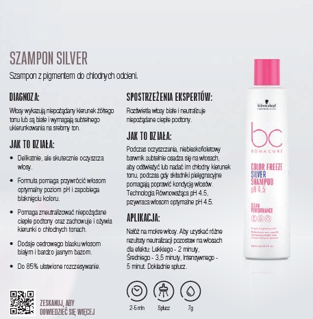 schwarzkopf bc kolor freeze srebrny szampon 250 ml