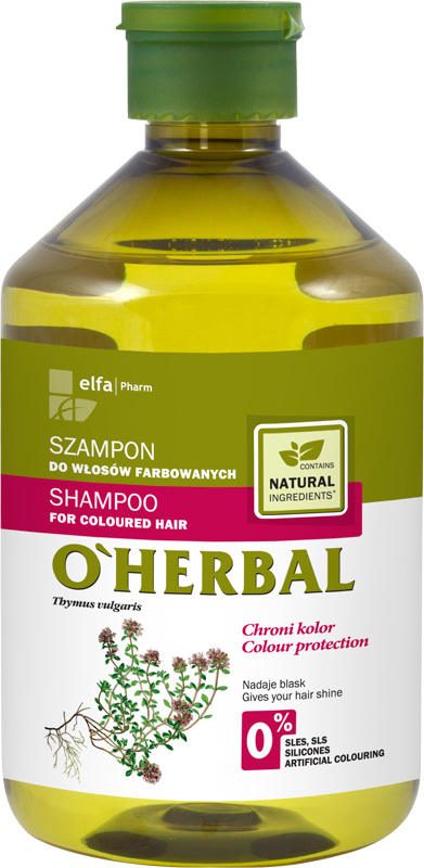 oherbal szampon do włosów farbowanych z ekstraktem z macierzanki tymianku
