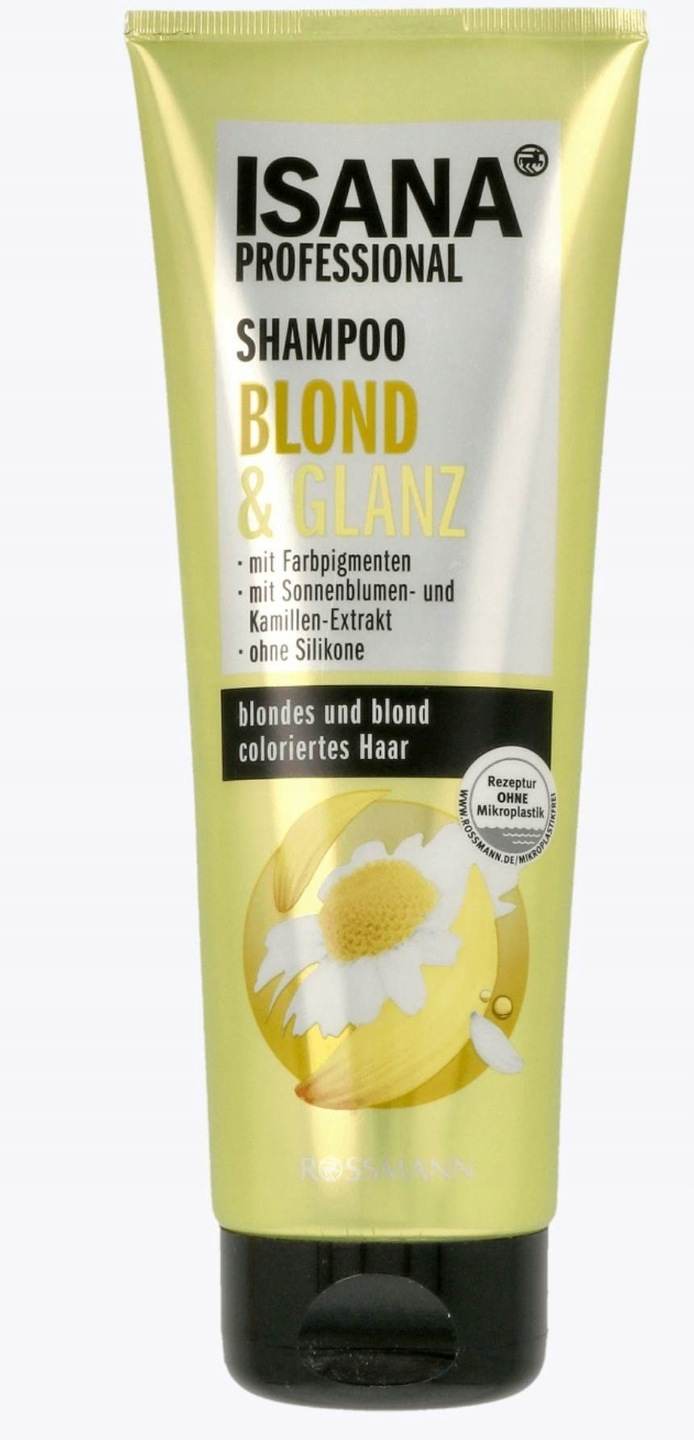 isana professional szampon do włosów połysk koloru blond