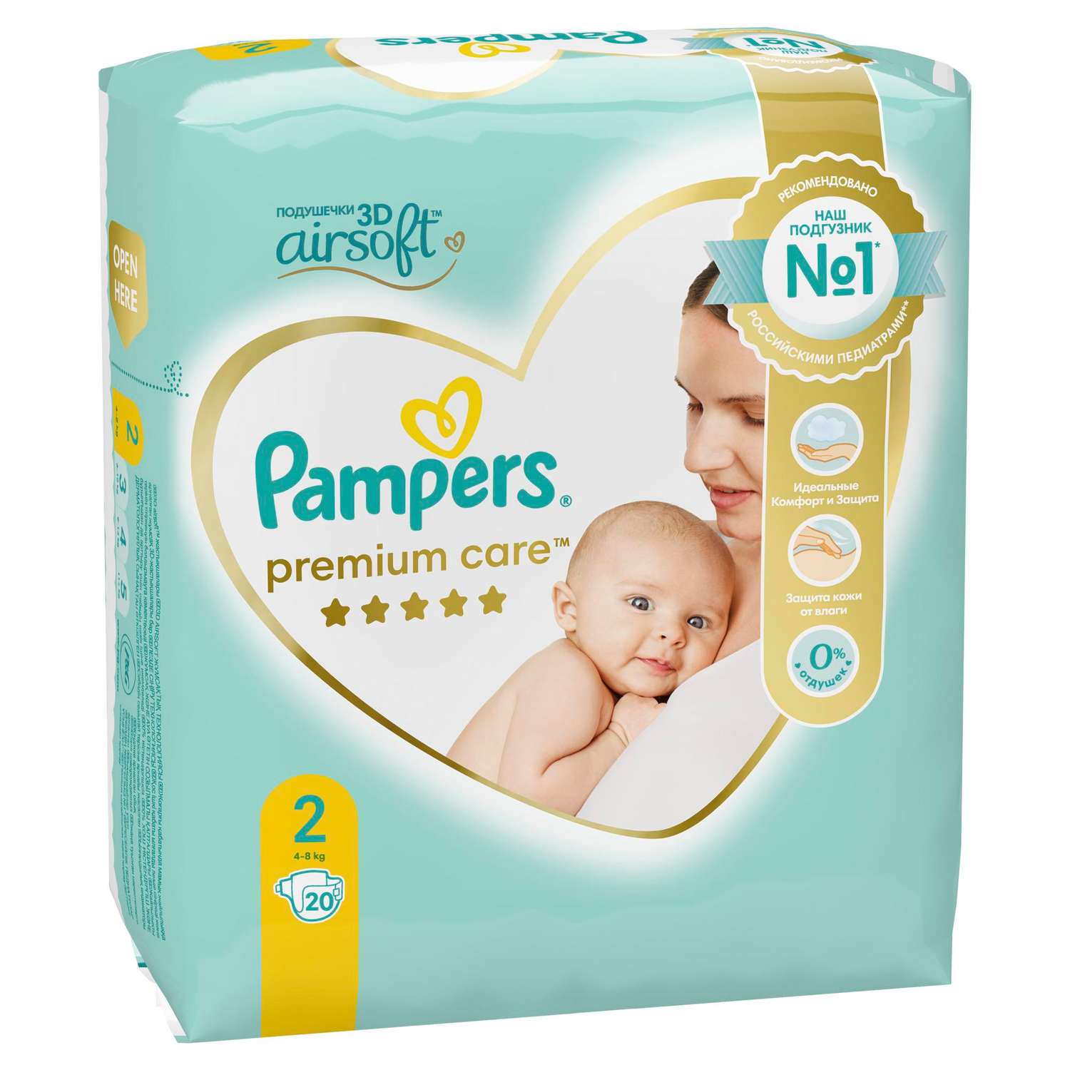 pampers premium care 2 mini 3-6kg 80szt