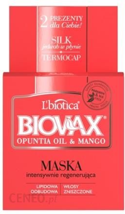 maska do włosów suchych i zniszczonych biovax opuntia oil&mango
