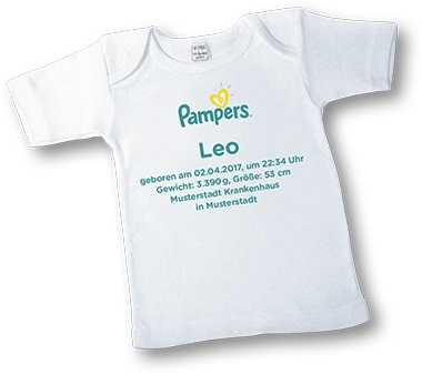 gratis t shirt pampers