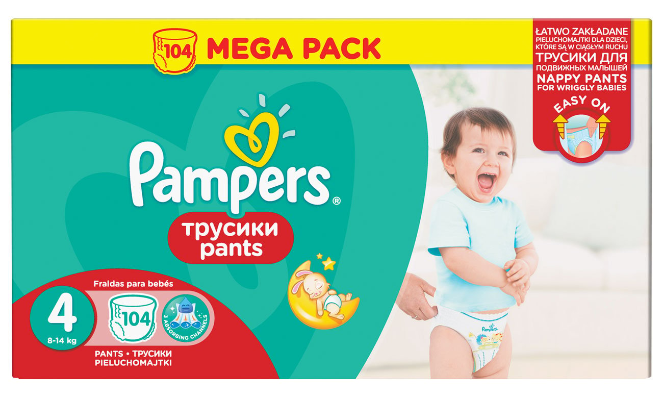 pampers pants 4 mega box maxi 104szt