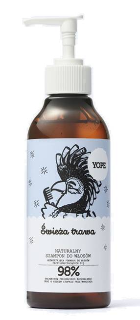 yope naturalny szampon do włosów przetłuszczających się świeża trawa 300ml