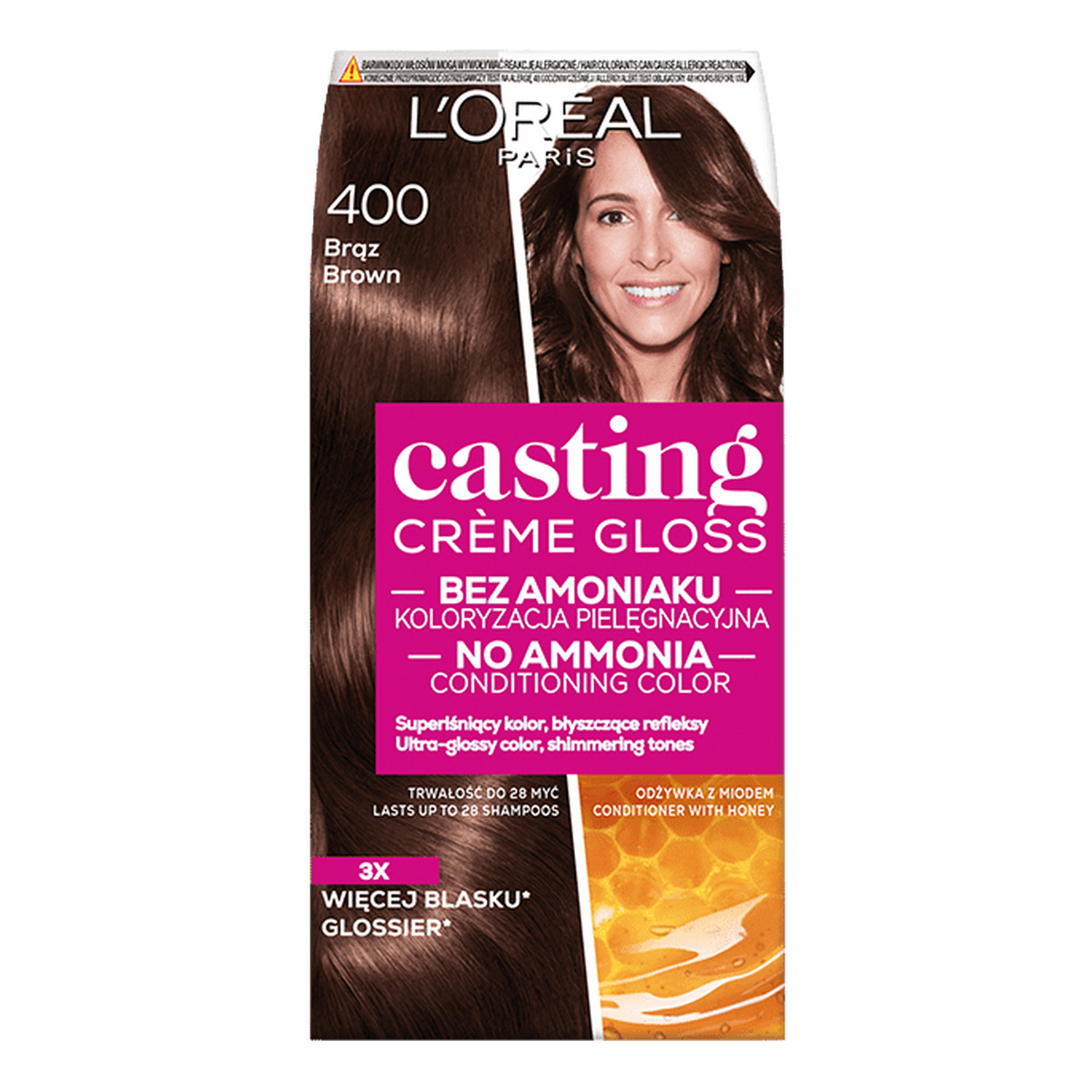 szampon koloryzujący loreal casting creme gloss brązy