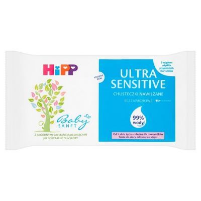chusteczki nawilżane hipp ultra sensitive skład