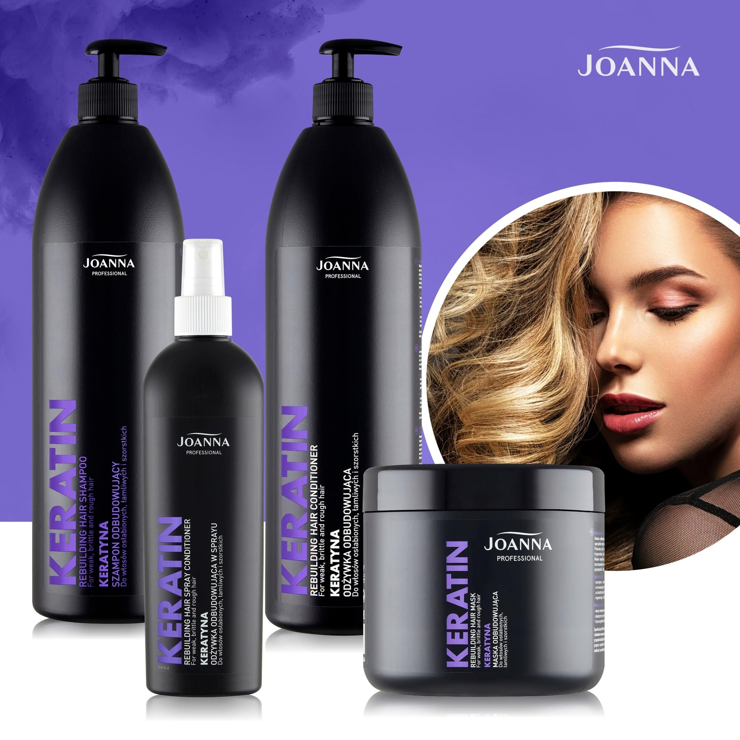 joanna professional szampon do włosów odbudowujący z keratyną