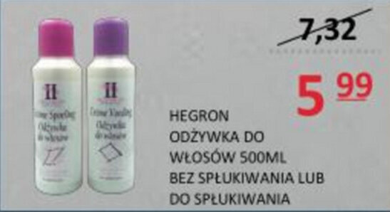 hegron odżywka do włosów do spopiniełukiwania 500ml