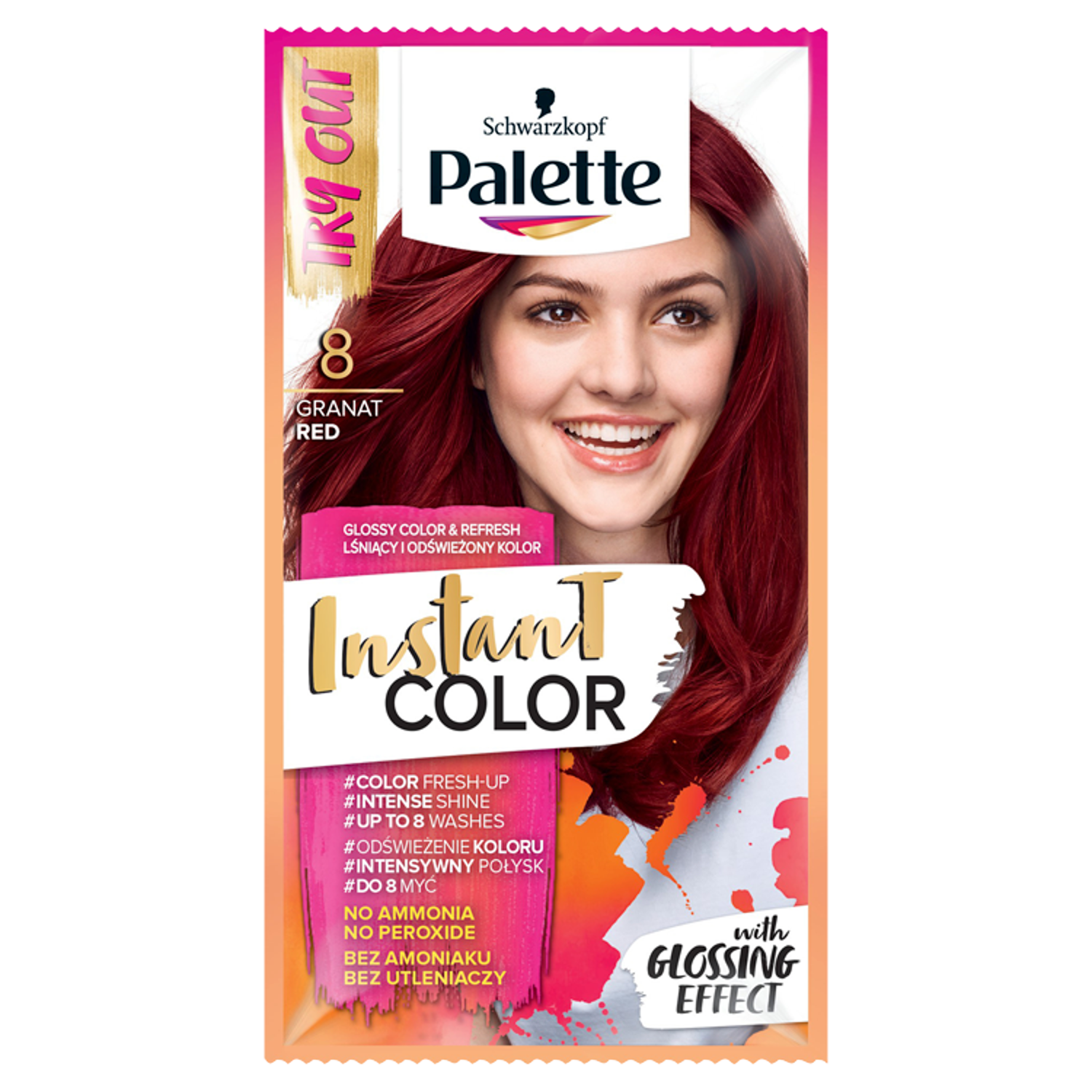 szampon koloryzujący instant color palette czerwień granartu