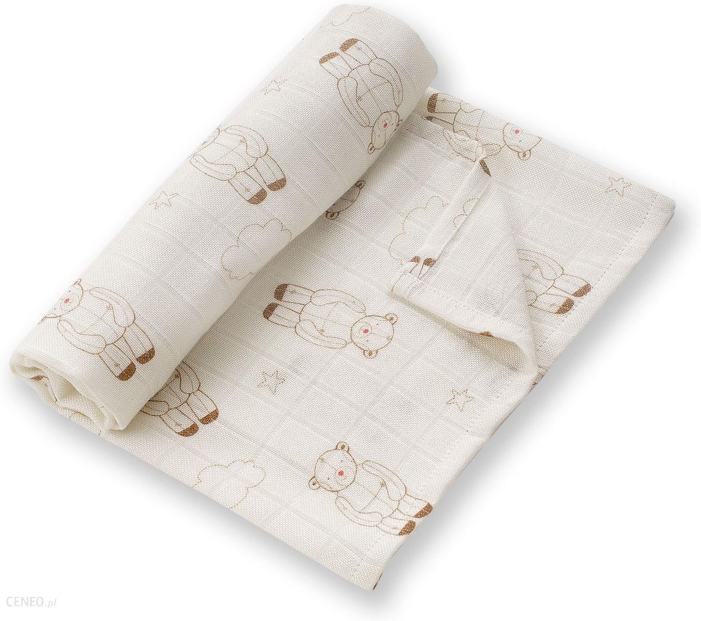 Bawełniana pieluszka dla niemowląt MISIE 75x75 cm