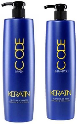 stapiz keratin code zestaw maska do włosów 1000ml szampon