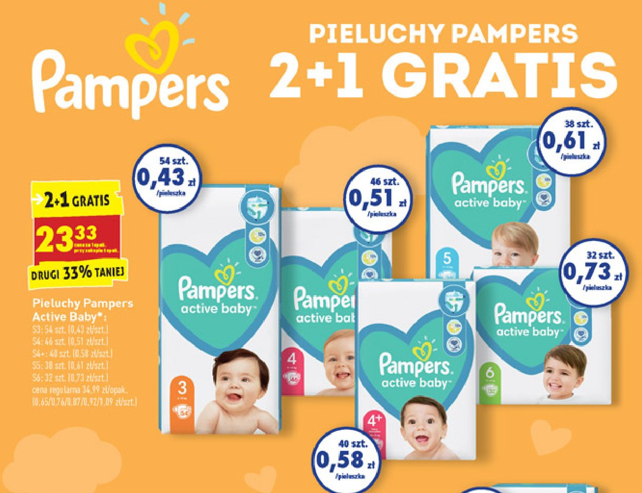 pampers activ baby biedronka