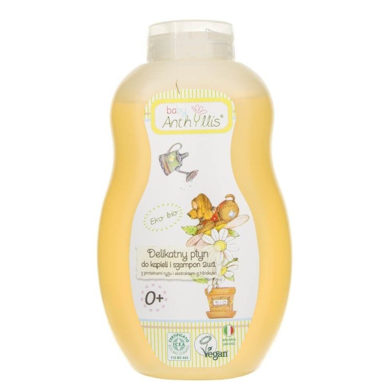 anthyllis baby delikatny płyn do kąpieli i szampon 2w1 skład