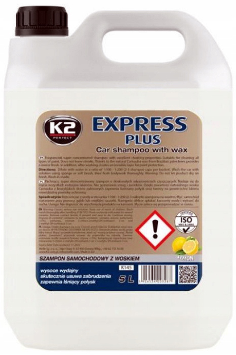 k2 express plus szampon samochodowy z woskiem 5l