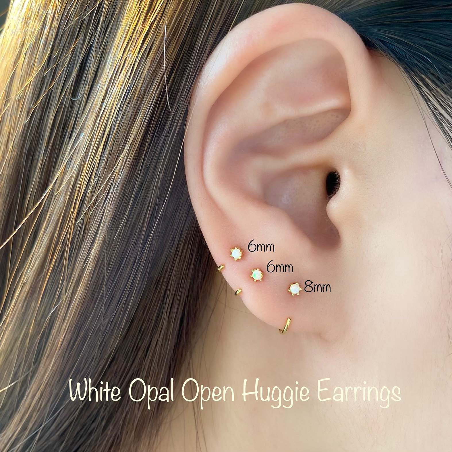 bar open huggies earrings