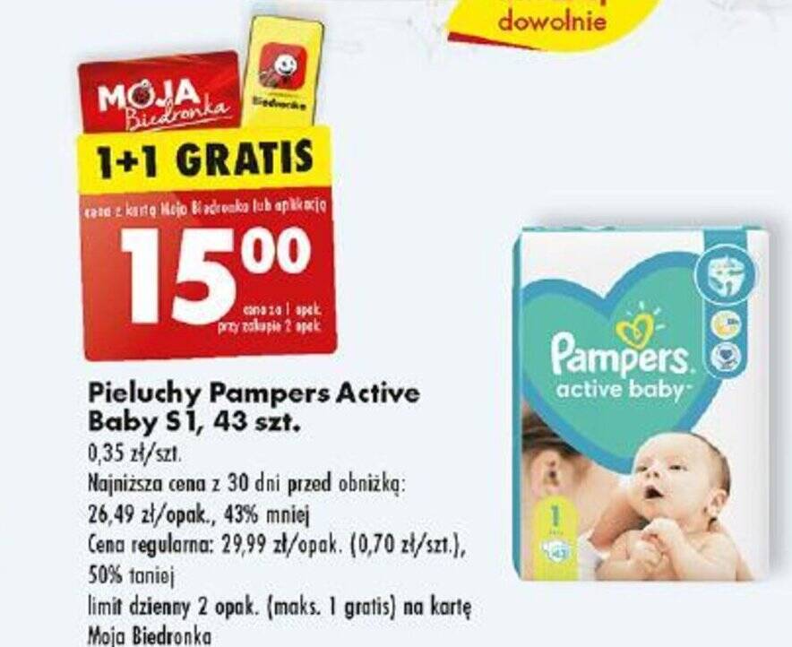 biedronka pampers active 31.99