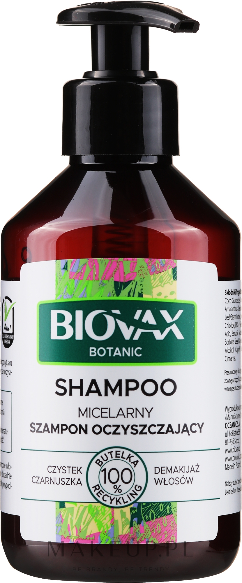 biovax botanic czystek i czarnuszka szampon micelarny