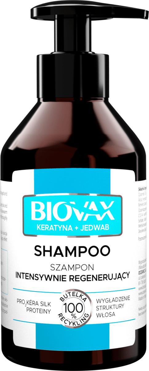 biovax keratyna jedwab szampon do włosów 400 ml 17884