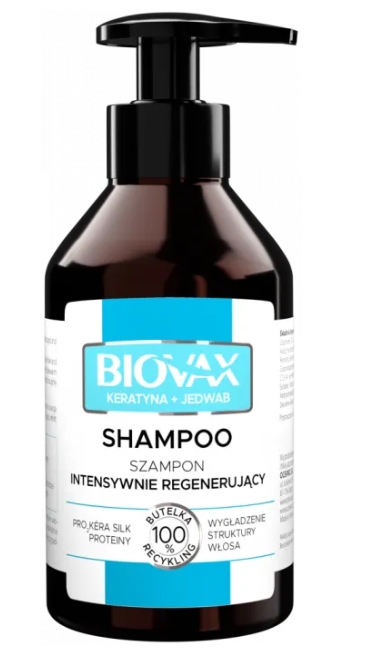 biovax szampon do włosów keratyna z jedwabiem