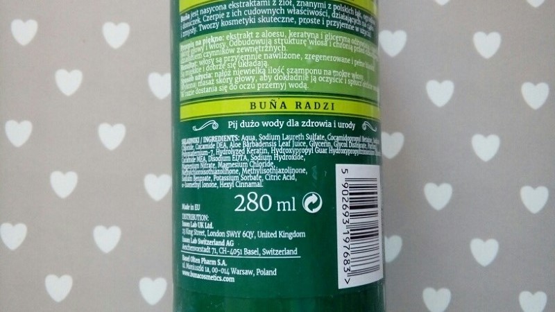 buña szampon do włosów 280 ml skład