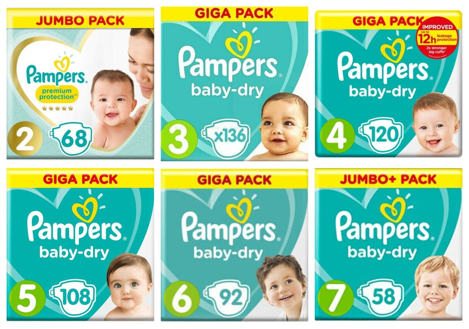 pampers baby dry mega pack size 2