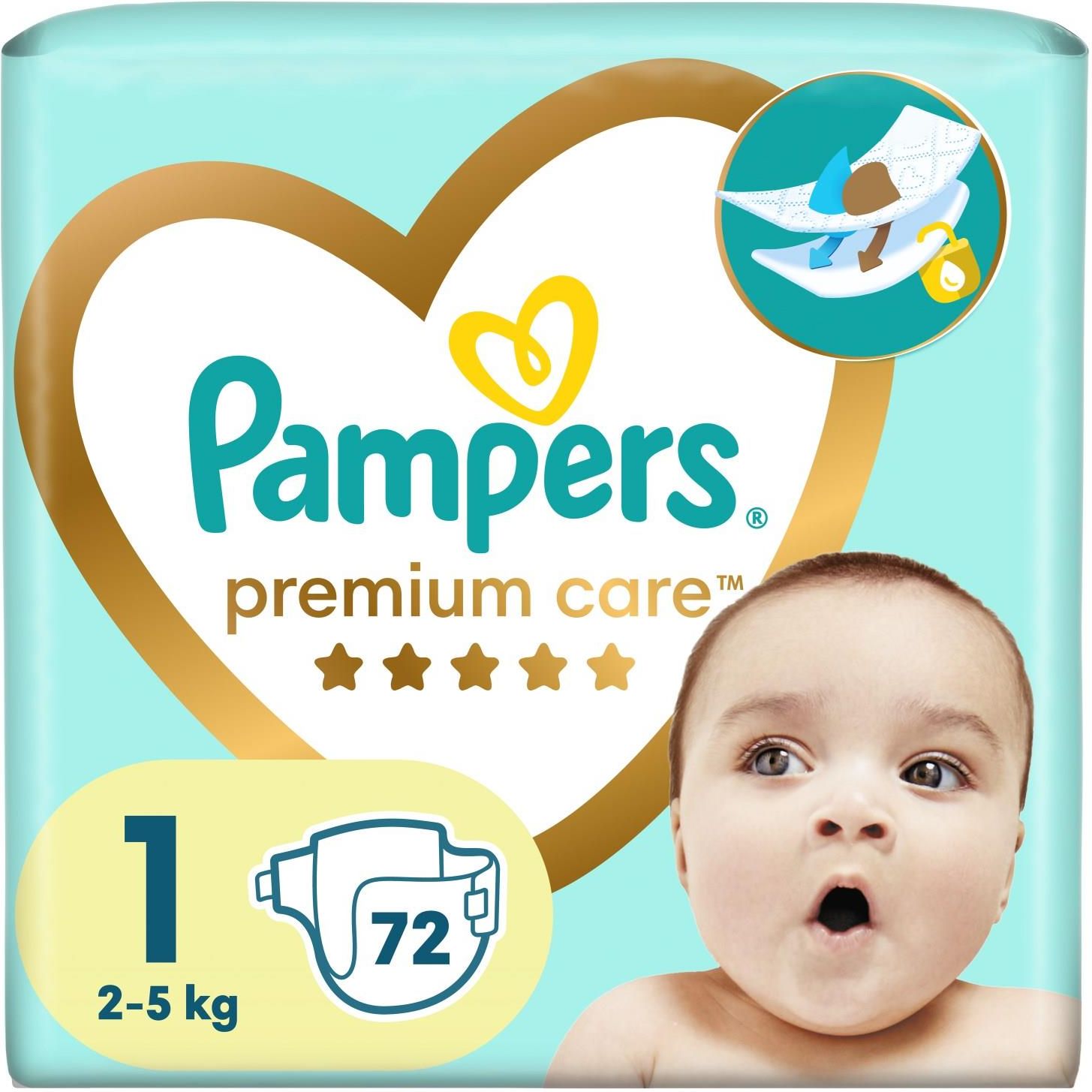 pampers premium care pieluchy rozmiar 1 newborn 2-5kg 88 sztuk