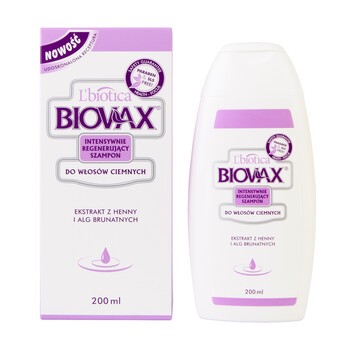 biovax szampon intensywnie regenerujący do włosów ciemnych
