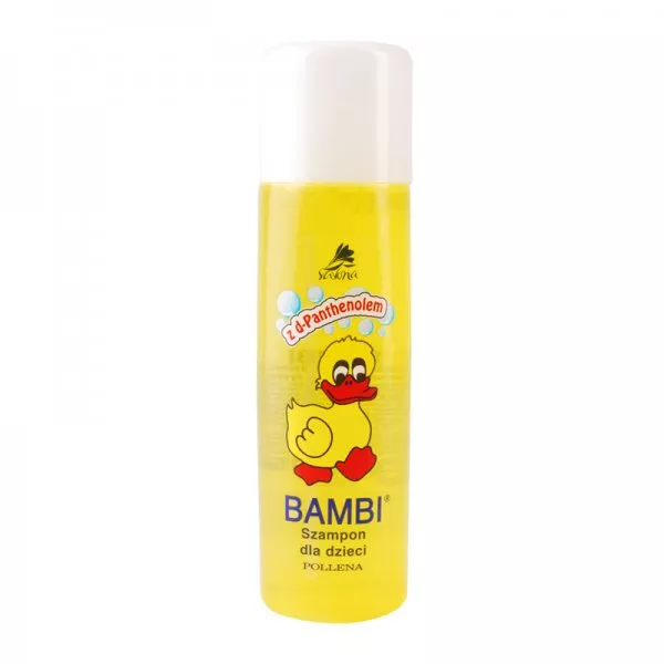 żółty szampon dla dzieci bambi
