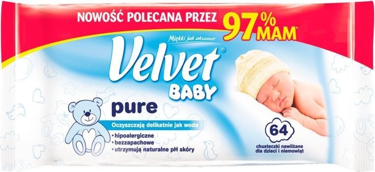 chusteczki nawilżane velvet bezzapachowe