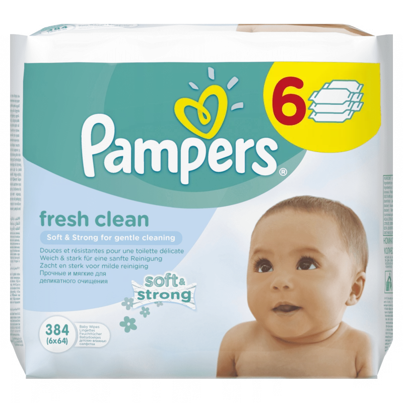 chusteczki pampers fresh clean 6x64