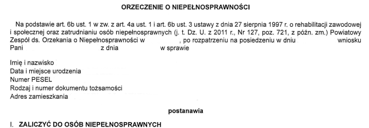 czy osoba z orzeczeniem pierwszej grupy inwalidzkiej mam darmowe pieluchy