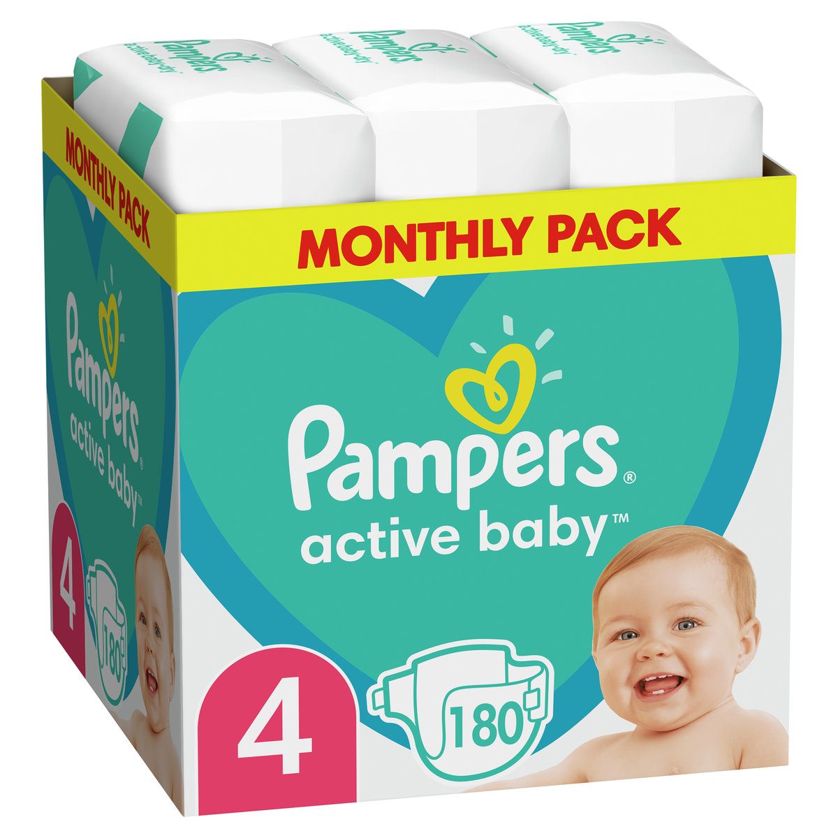 pampers active baby dry 4 64 szt