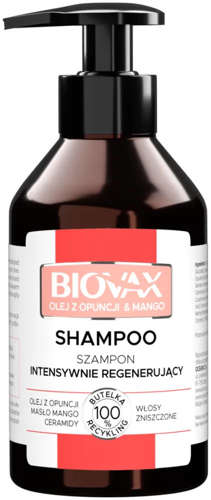 lbiotica biovax szampon intensywnie regenerujący olej z opuncji i mango