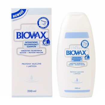 lbiotica biovax szampon do włosów osłabionych latte z proteinami