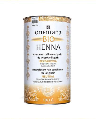 orientana bio henna naturalna roślinna odżywka do włosów długich bezbarwna